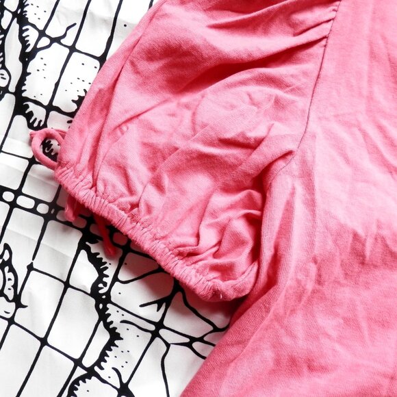 Free People || Women's Kitty Cotton Front-Tie Crop Top - Picture 7 of 8